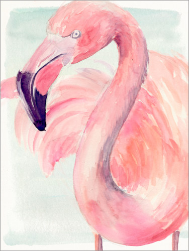 Poster Pastel Flamingo I