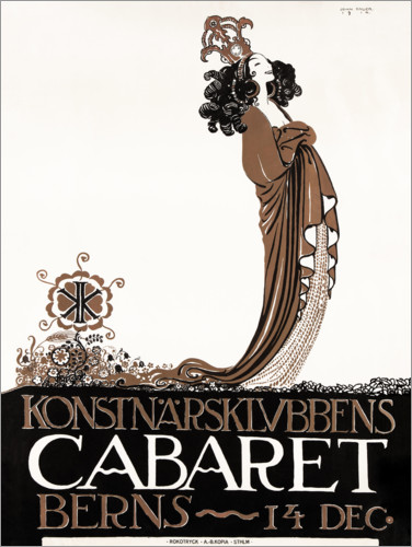 Poster Konstnärsklubbens Cabaret - Berns