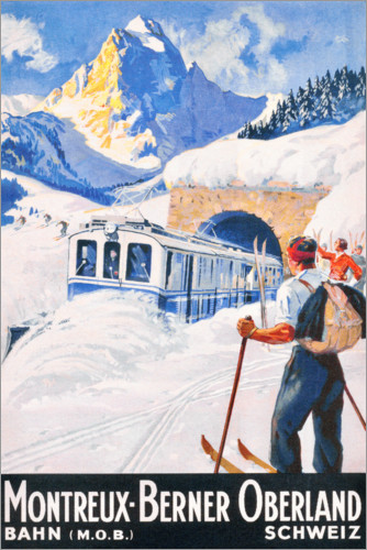Poster Montreux, Bernese Oberland (German)
