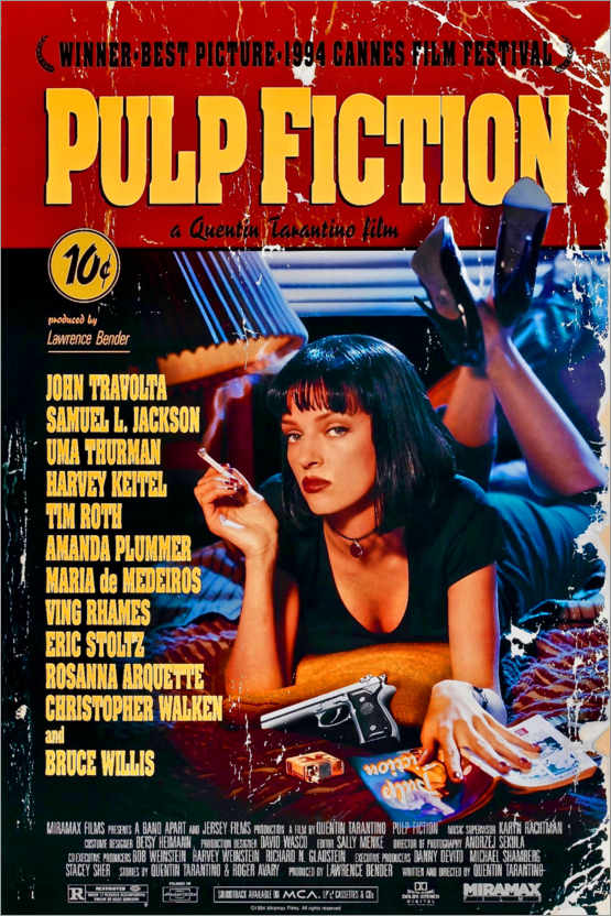 Poster Pulp Fiction (engelska)