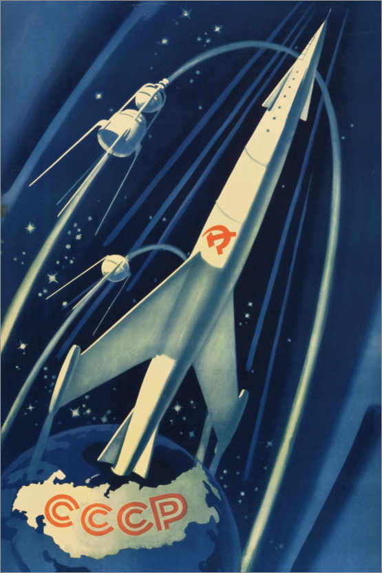 Poster Soviet space poster