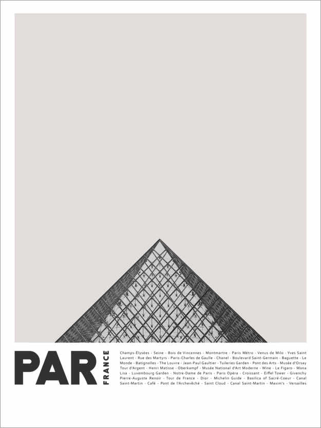 Poster Attractions in Paris III