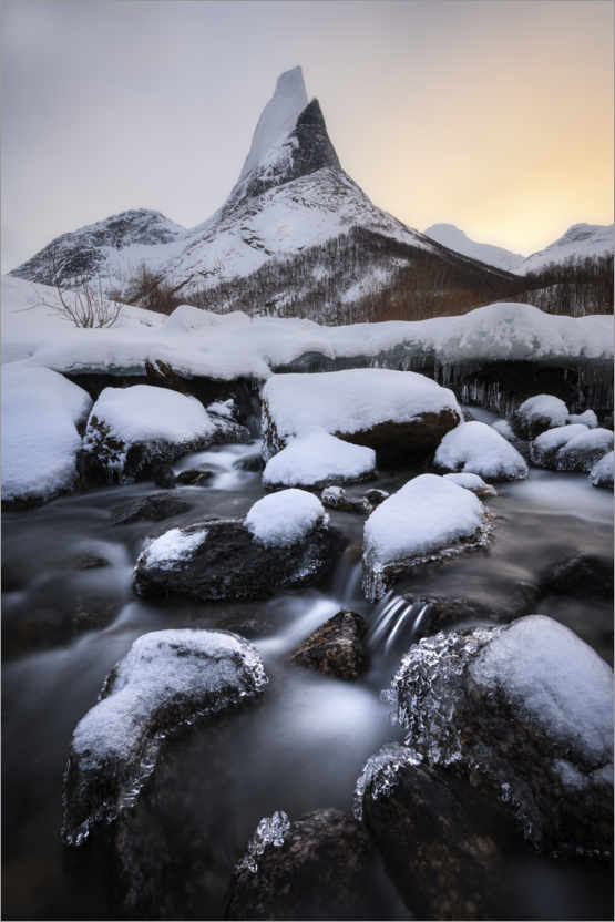 Poster Frozen waterfall in Norway