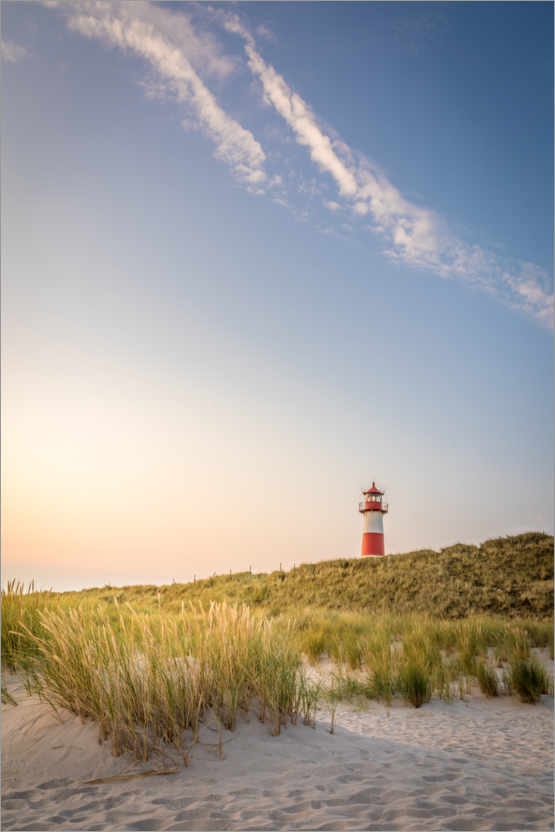 Poster Sunrise at the List-Ost lighthouse on Sylt