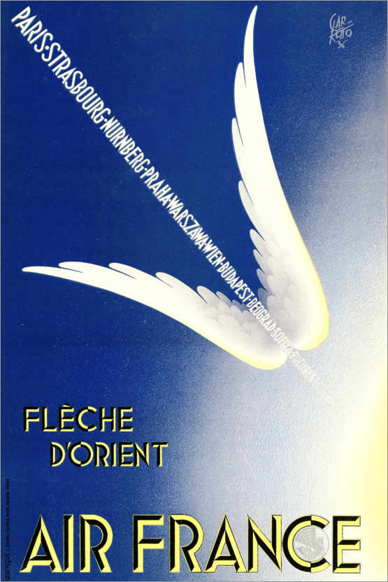 Poster Fleche d'Orient, Air France