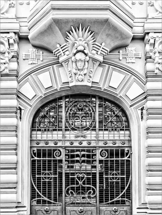 Poster Art Nouveau facade