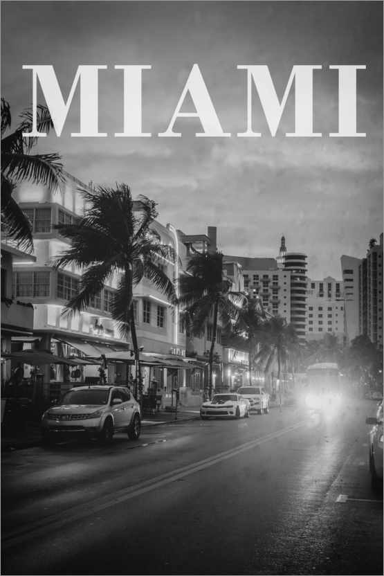 Poster Cities in the rain: Miami