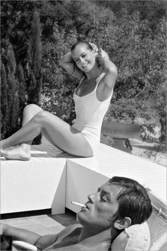 Poster Romy Schneider and Alain Delon, The swimming pool, 1968