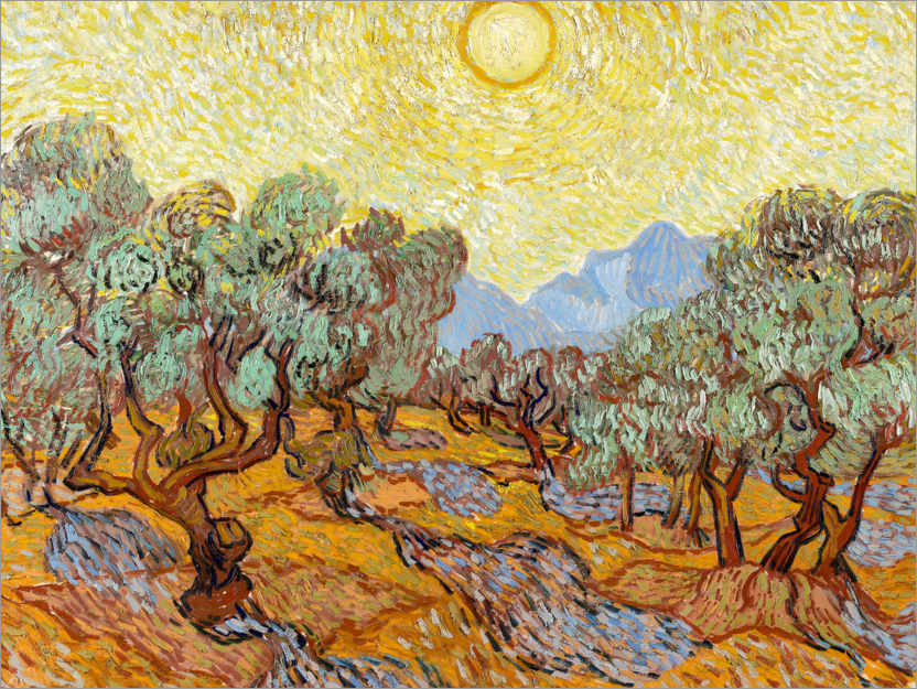 Poster Olive trees, 1889