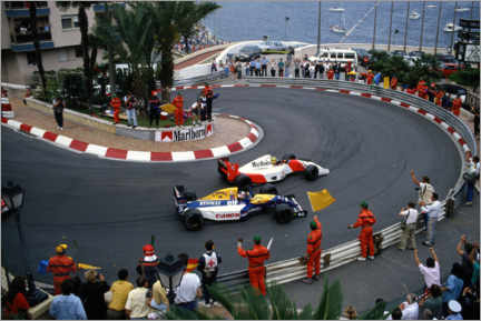 PVC-tavla  Salute for Ayrton Senna and Nigel Mansell on the slowing down lap, 1992