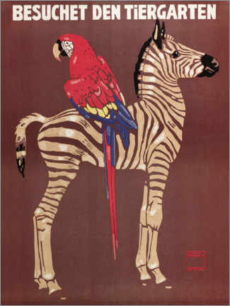 Poster  Visit the zoo (German) - Ludwig Hohlwein