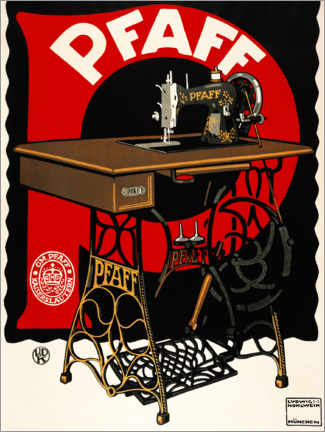 Poster  Pfaff sewing machines (German) - Ludwig Hohlwein