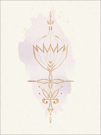 Poster  Spiritual Series: Lotus - Sybille Sterk