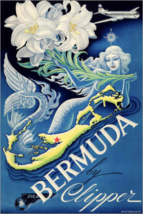 Canvastavla  Bermuda - Vintage Travel Collection