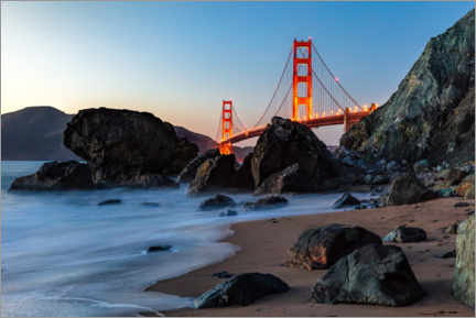 Trätavla  Golden Gate Bridge in San Francisco - Mike Centioli