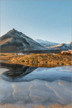 Aluminiumtavla  Winter landscape in Iceland - Pascal Deckarm