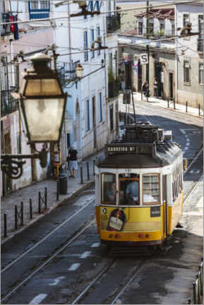 Poster Tram in Lisbon, Portugal