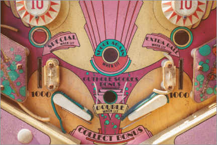 Poster  The vintage pinball machine - Martin Bergsma