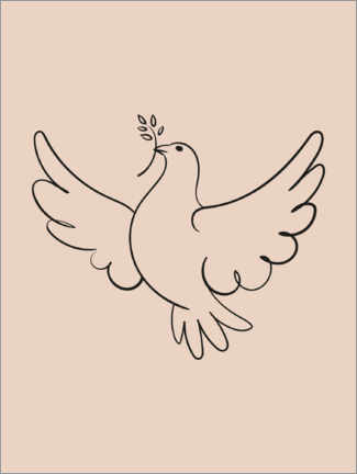 Akrylglastavla  Dove of peace