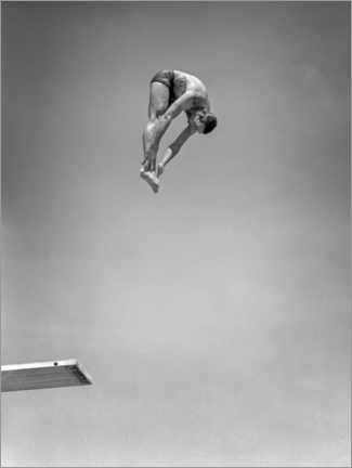 Poster  Diver with diving platform