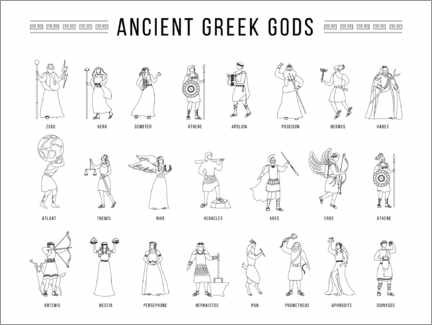 Målarbild  Greek gods