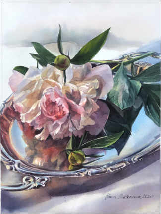 Poster Still life with a peony