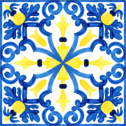 Canvastavla  Azulejo Mandala II