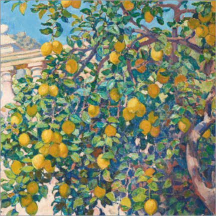 Canvastavla  citronniers a la mortola - Theo van Rysselberghe