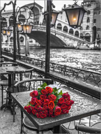 Canvastavla  Romance in Rialto, Venice - Assaf Frank