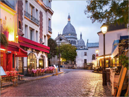 Canvastavla  Montmartre in the morning, France