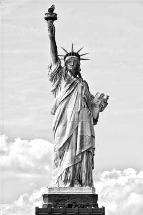 Canvastavla  Black Manhattan - Statue of Liberty - Philippe HUGONNARD