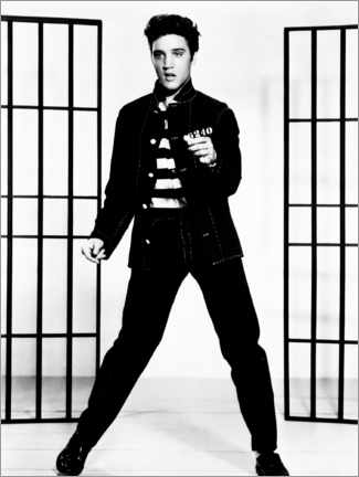 Trätavla  Elvis - Jailhouse Rock III