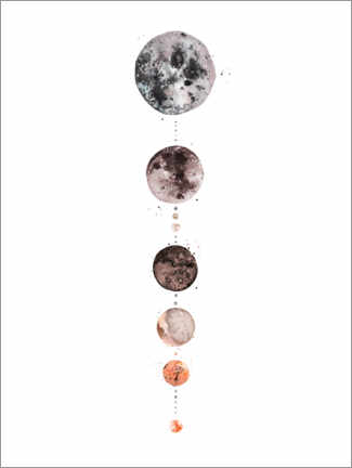 Poster  Aligned Full Moons - Ninola Design