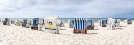Canvastavla  Beach chairs on the North Sea coast - Jan Christopher Becke