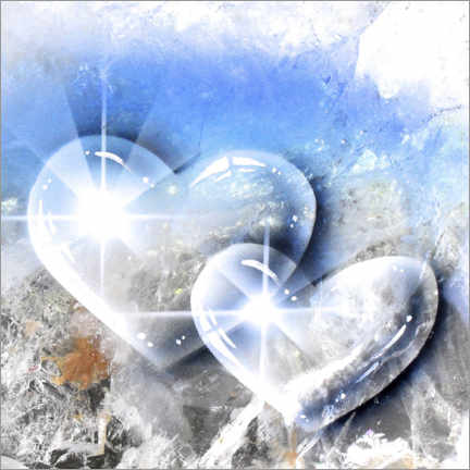 Akrylglastavla  Sparkling hearts - Manfred Turzer