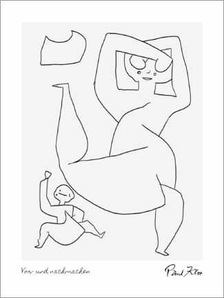 PVC-tavla  Demonstrate and Imitate - based on Klee - Paul Klee