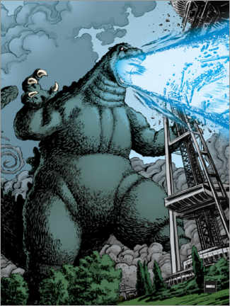 Självhäftande poster  Godzilla attacks