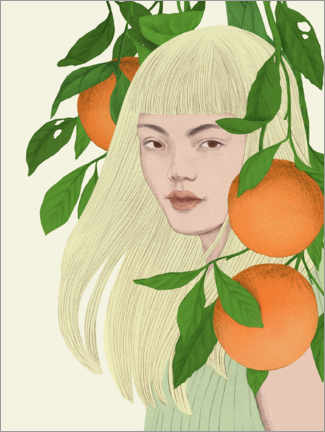 Poster Girl with oranges