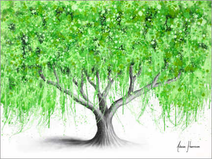 Poster Waterside Willow Tree
