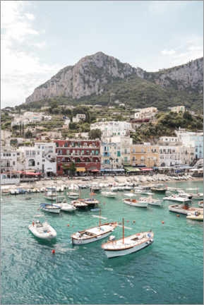 Trätavla  Capri Island Landscape, Italy - Henrike Schenk
