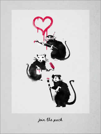Canvastavla  Banksy - Rats
