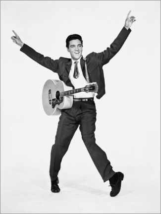 Canvastavla  Elvis Presley with guitar