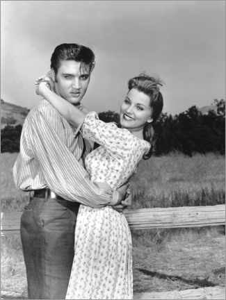 Canvastavla  Elvis Presley and Debra Paget in Love Me Tender, Los Angeles