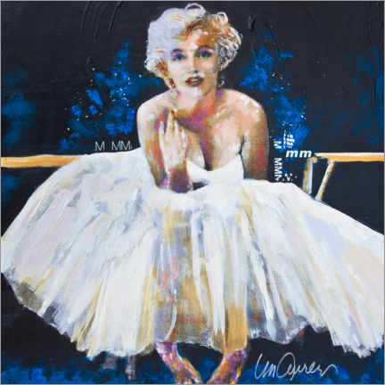 Poster Marilyn Monroe in a white dress