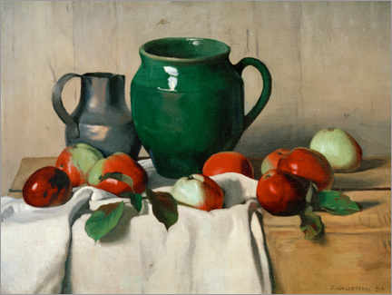 Trätavla  Still life with apples, 1924 - Félix Édouard Vallotton