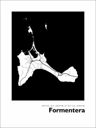 Poster Map of Formentera