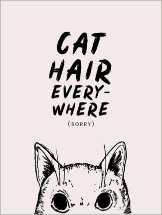 Akrylglastavla  Cat Hair Everywhere - Velozee
