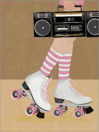 Canvastavla  Bubblegum Beats And Rollerskates - Roberta Murray