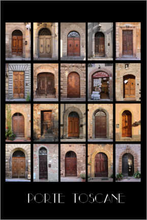 Självhäftande poster  Porte Toscane - Doors in Tuscany - Christian Müringer