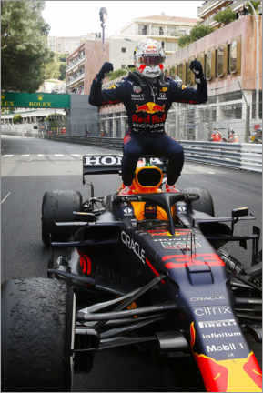 Akrylglastavla  Monaco GP: Max Verstappen, winner in Parc Ferme, 2021
